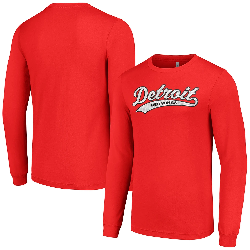 Men's Starter Red Detroit Wings Tailsweep T-Shirt