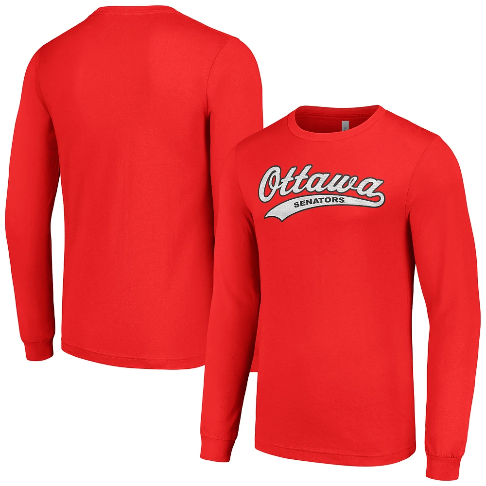 Men's Starter Red Ottawa Senators Tailsweep T-Shirt