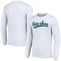 Men's Starter White San Jose Sharks Tailsweep T-Shirt