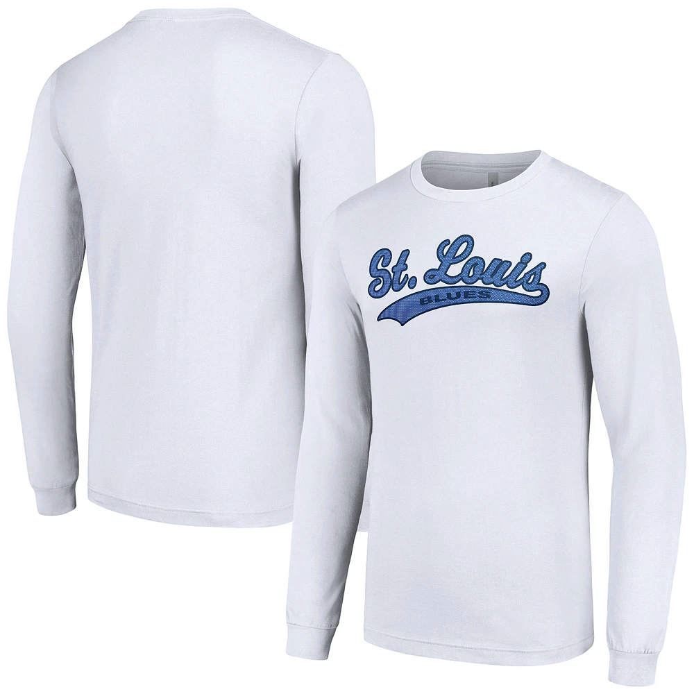 Men's Starter White St. Louis Blues Tailsweep T-Shirt