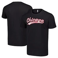 Men's Starter Black Chicago Blackhawks Tailsweep T-Shirt