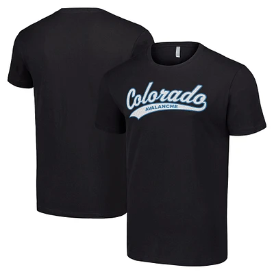 Men's Starter Black Colorado Avalanche Tailsweep T-Shirt