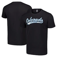 Men's Starter Black Colorado Avalanche Tailsweep T-Shirt
