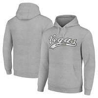 Men's Starter Heather Gray Vegas Golden Knights Tailsweep Fleece Tri-Blend Pullover Hoodie