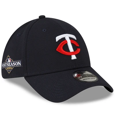 Men's New Era  Navy Minnesota Twins 2023 Postseason Side Patch 39THIRTY Flex Hat