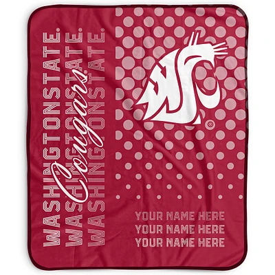 Pegasus Washington State Cougars 50" x 60" Dots Personalized Fleece Blanket