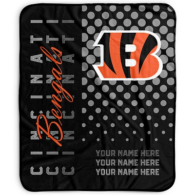 Pegasus Cincinnati Bengals 50" x 60" Dots Personalized Fleece Blanket