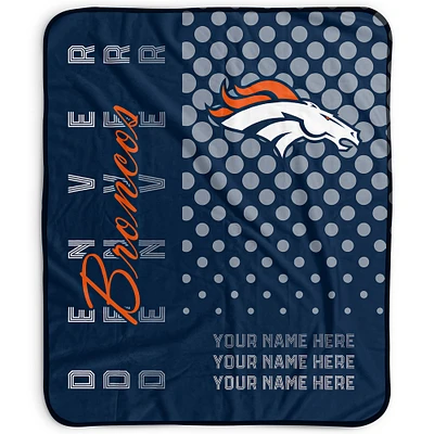 Pegasus Denver Broncos 50" x 60" Dots Personalized Fleece Blanket