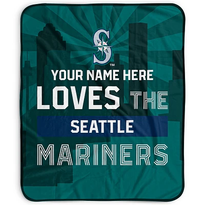 Pegasus Seattle Mariners 50" x 60" City Skyline Personalized Fleece Blanket