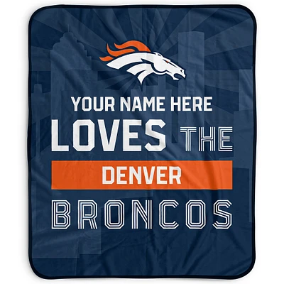 Pegasus Denver Broncos 50" x 60" City Skyline Personalized Fleece Blanket