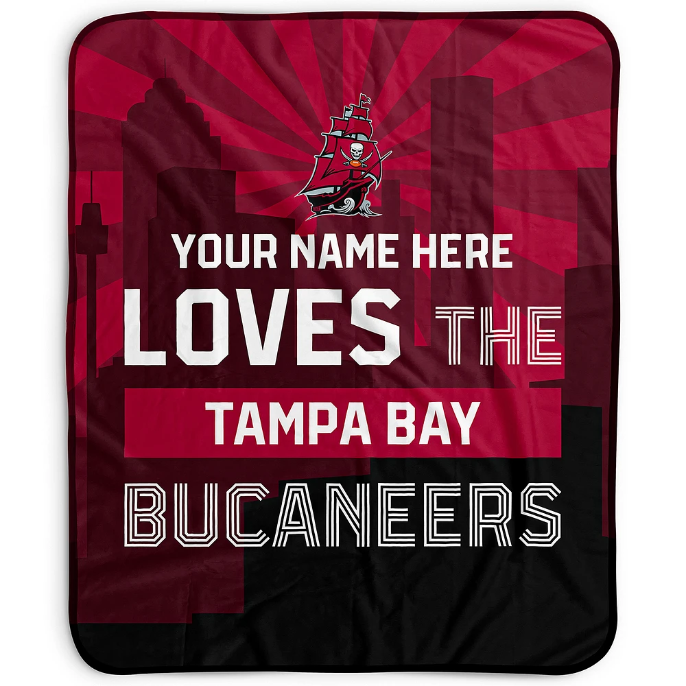 Pegasus Tampa Bay Buccaneers 50" x 60" City Skyline Personalized Fleece Blanket