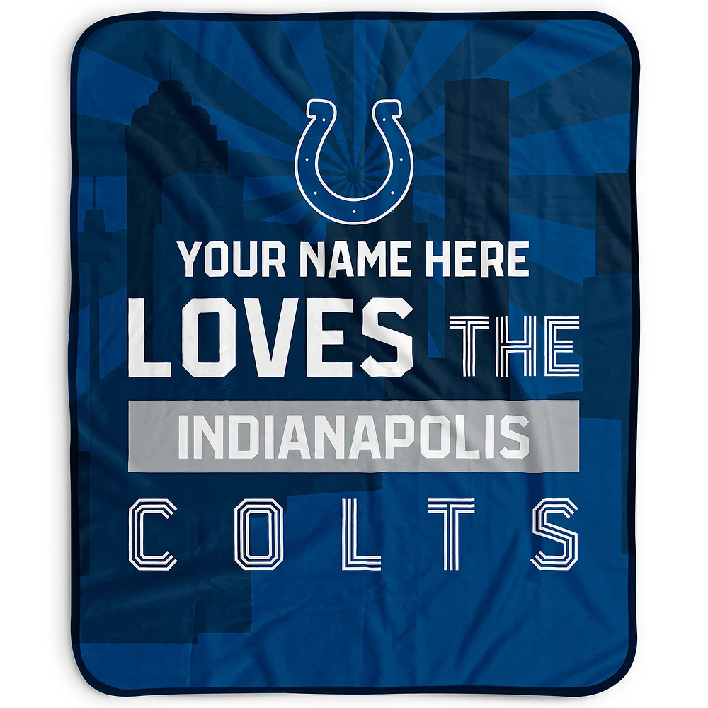 Pegasus Indianapolis Colts 50" x 60" City Skyline Personalized Fleece Blanket