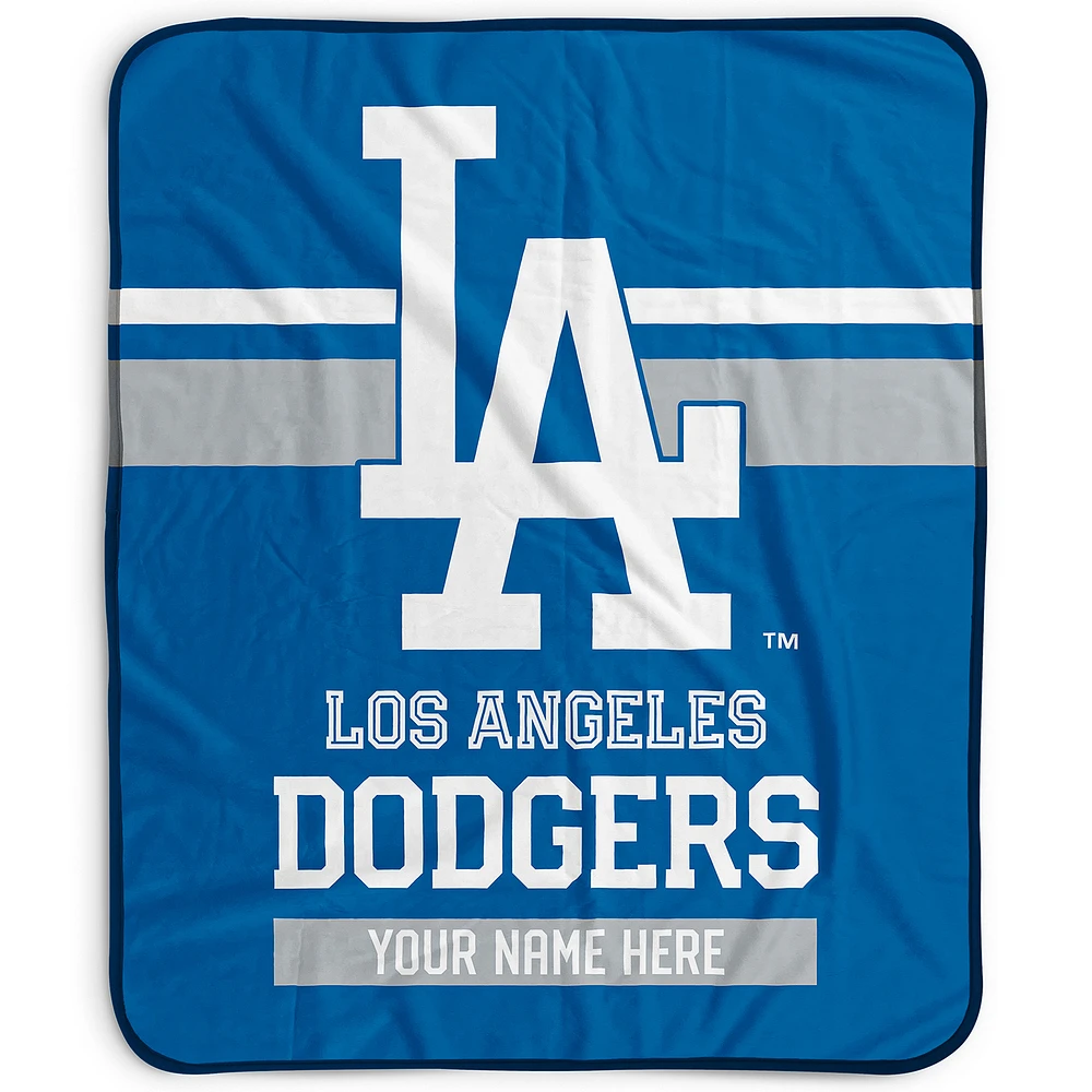 Pegasus Los Angeles Dodgers 50" x 60" Stripes Personalized Fleece Blanket