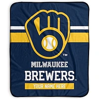 Pegasus Milwaukee Brewers 50" x 60" Stripes Personalized Fleece Blanket