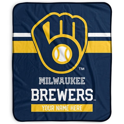 Pegasus Milwaukee Brewers 50" x 60" Stripes Personalized Fleece Blanket
