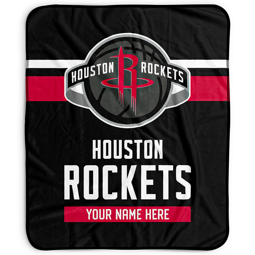 Pegasus Houston Rockets 50" x 60" Stripes Personalized Fleece Blanket
