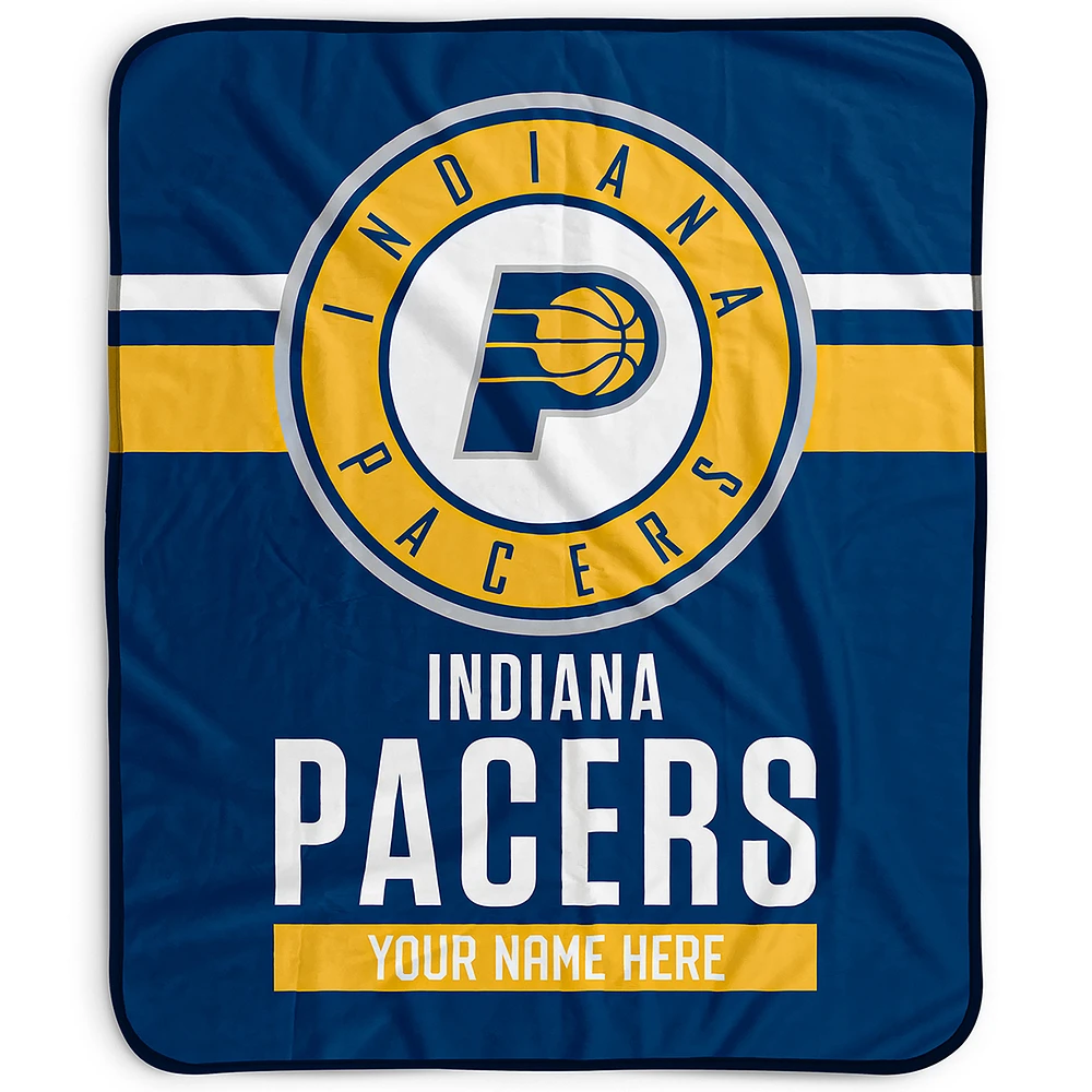 Pegasus Indiana Pacers 50" x 60" Stripes Personalized Fleece Blanket