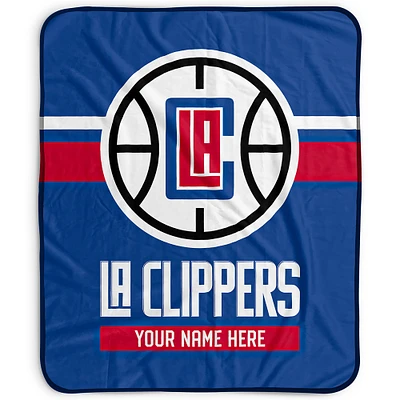 Pegasus LA Clippers 50" x 60" Stripes Personalized Fleece Blanket