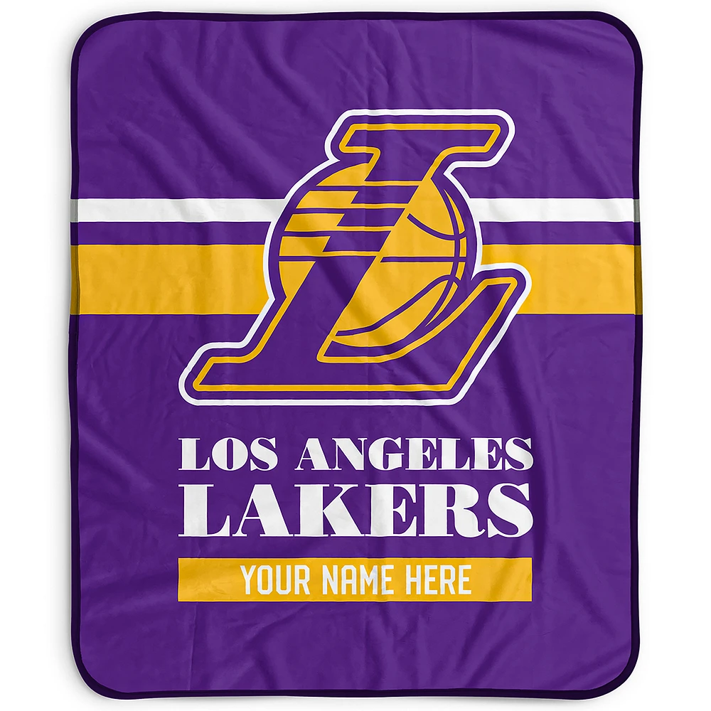 Pegasus Los Angeles Lakers 50" x 60" Stripes Personalized Fleece Blanket