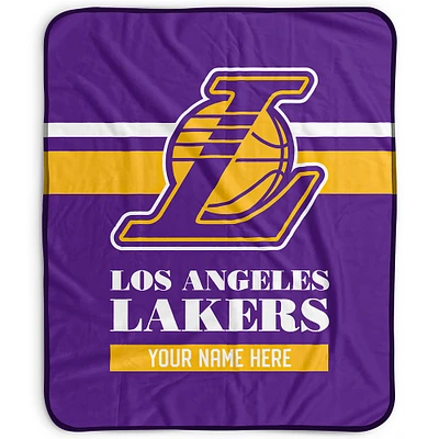 Pegasus Los Angeles Lakers 50" x 60" Stripes Personalized Fleece Blanket