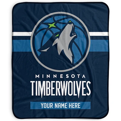 Pegasus Minnesota Timberwolves 50" x 60" Stripes Personalized Fleece Blanket