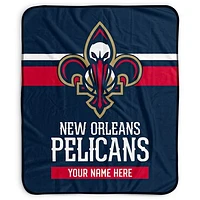 Pegasus New Orleans Pelicans 50" x 60" Stripes Personalized Fleece Blanket