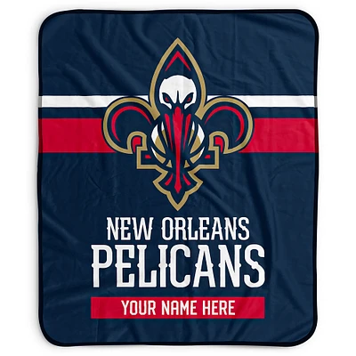Pegasus New Orleans Pelicans 50" x 60" Stripes Personalized Fleece Blanket