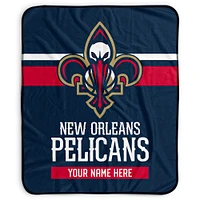 Pegasus New Orleans Pelicans 50" x 60" Stripes Personalized Fleece Blanket