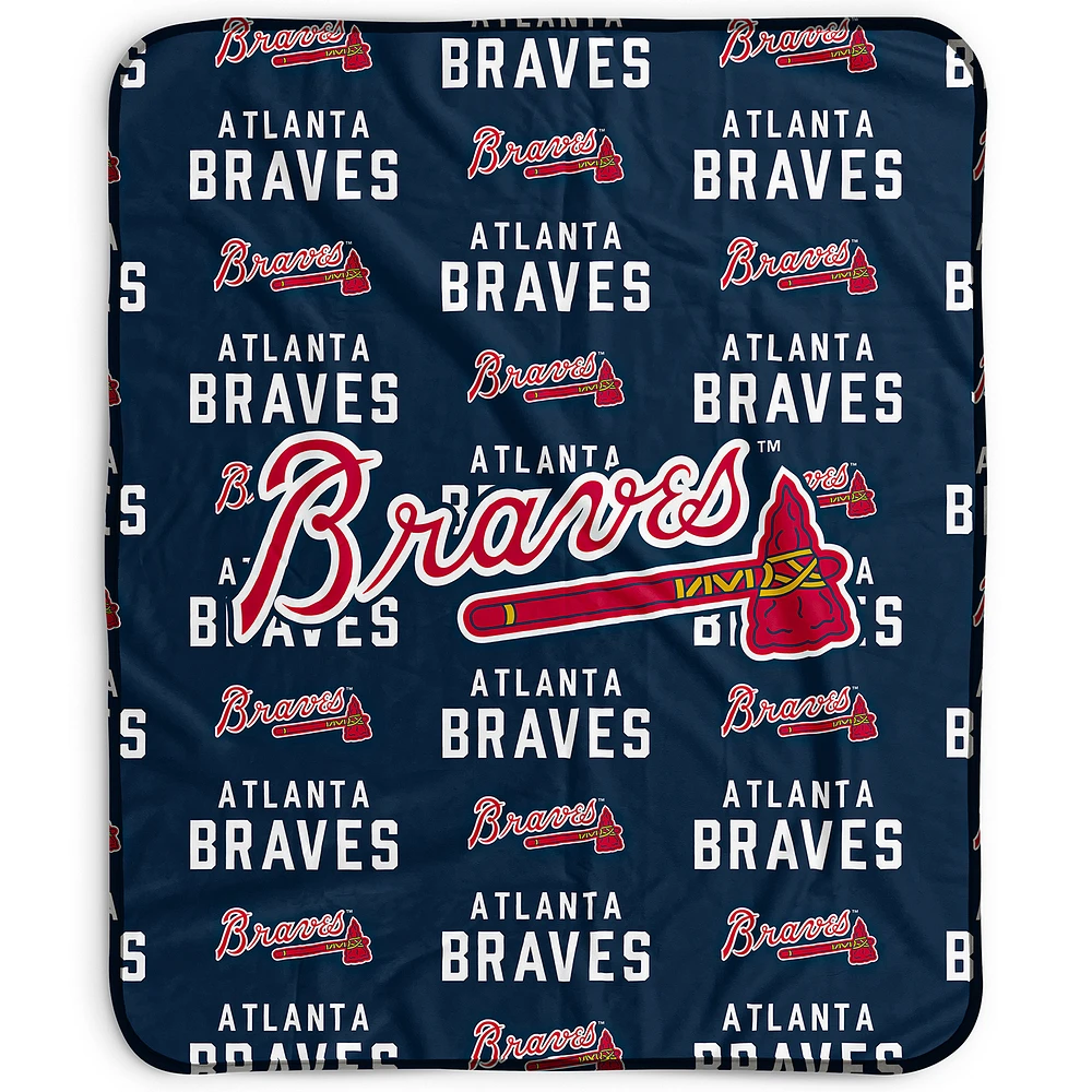Pegasus Atlanta Braves 50" x 60" Repeat Wordmark Fleece Blanket