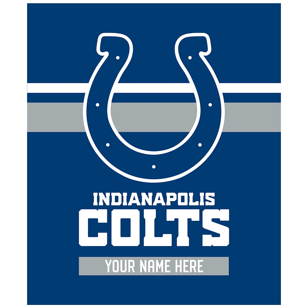 Pegasus Indianapolis Colts 50" x 60" Stripes Personalized Fleece Blanket