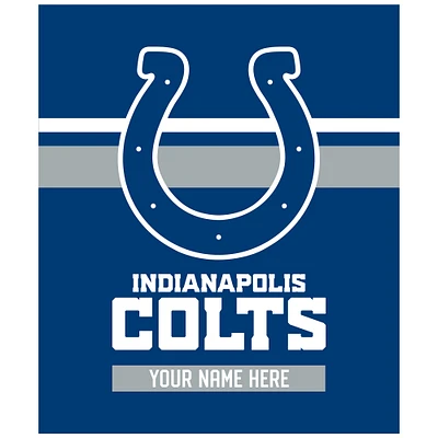 Pegasus Indianapolis Colts 50" x 60" Stripes Personalized Fleece Blanket