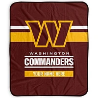 Pegasus Washington Commanders 50" x 60" Stripes Personalized Fleece Blanket