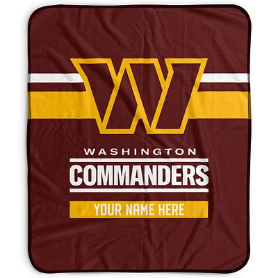 Pegasus Washington Commanders 50" x 60" Stripes Personalized Fleece Blanket