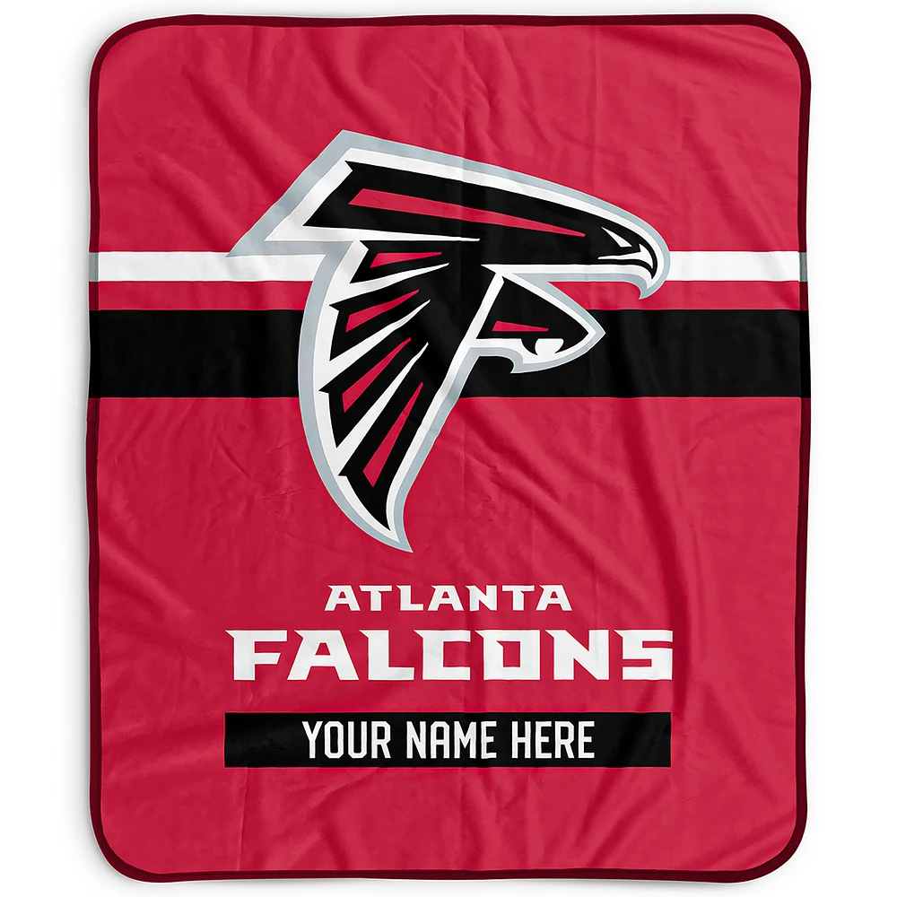 Pegasus Atlanta Falcons 50" x 60" Stripes Personalized Fleece Blanket