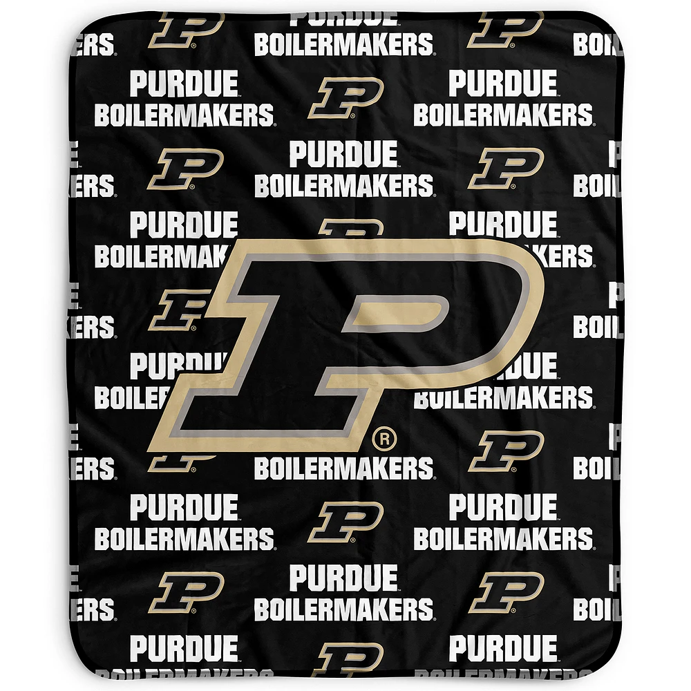 Pegasus Purdue Boilermakers 50" x 60" Repeat Wordmark Fleece Blanket