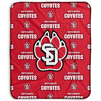 Pegasus South Dakota Coyotes 50" x 60" Repeat Wordmark Fleece Blanket