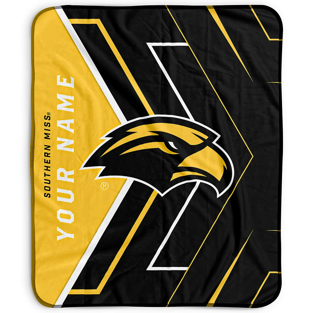Pegasus Southern Miss Golden Eagles 50" x 60" Arrow Personalized Fleece Blanket