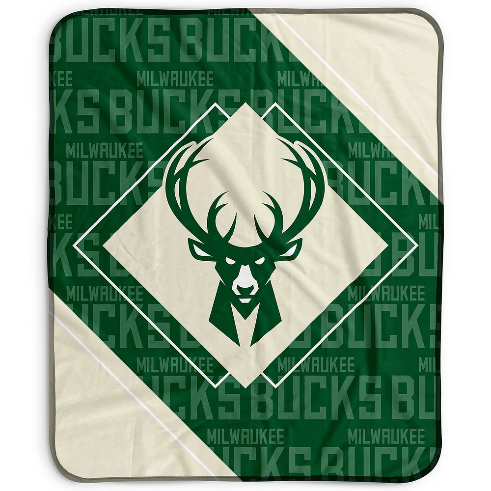 Pegasus Milwaukee Bucks 50" x 60" Diamond Logo Fleece Blanket