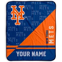 Pegasus New York Mets 50" x 60" Split Wordmark Personalized Fleece Blanket