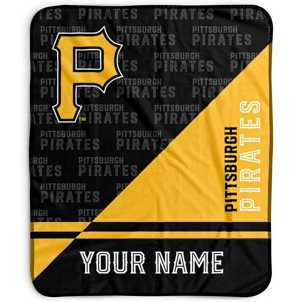 Pegasus Pittsburgh Pirates 50" x 60" Split Wordmark Personalized Fleece Blanket