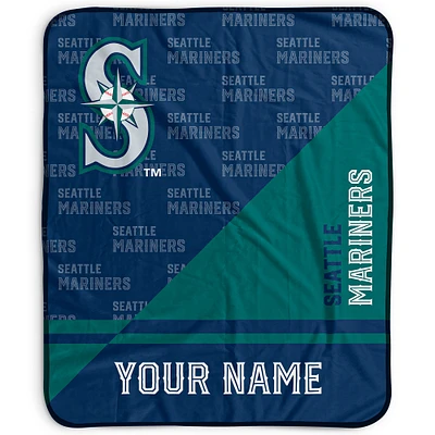 Pegasus Seattle Mariners 50" x 60" Split Wordmark Personalized Fleece Blanket