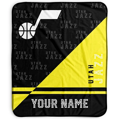 Pegasus Utah Jazz 50" x 60" Split Wordmark Personalized Fleece Blanket