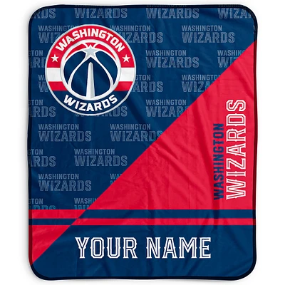 Pegasus Washington Wizards 50" x 60" Split Wordmark Personalized Fleece Blanket