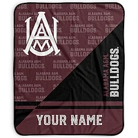 Pegasus Alabama A&M Bulldogs 50" x 60" Split Wordmark Personalized Fleece Blanket