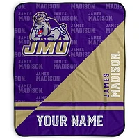 Pegasus James Madison Dukes 50" x 60" Split Wordmark Personalized Fleece Blanket