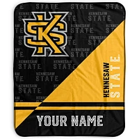 Pegasus Kennesaw State Owls 50" x 60" Split Wordmark Personalized Fleece Blanket