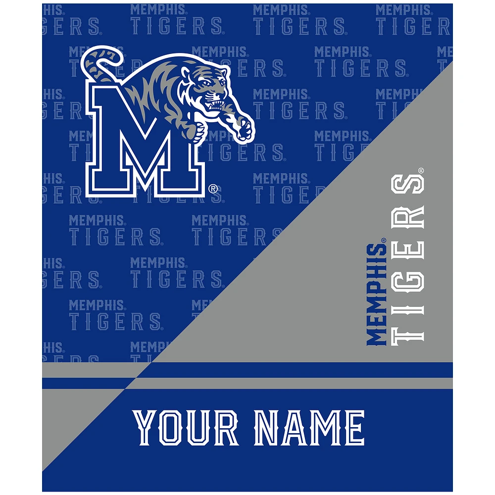 Pegasus Memphis Tigers 50" x 60" Split Wordmark Personalized Fleece Blanket