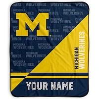 Pegasus Michigan Wolverines 50" x 60" Split Wordmark Personalized Fleece Blanket