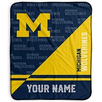 Pegasus Michigan Wolverines 50" x 60" Split Wordmark Personalized Fleece Blanket