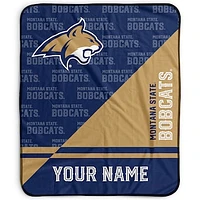 Pegasus Montana State Bobcats 50" x 60" Split Wordmark Personalized Fleece Blanket